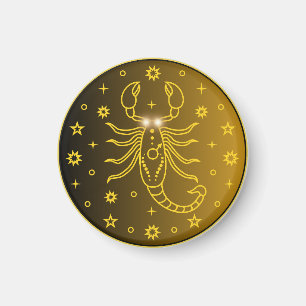Imã Emblema do Zodíaco de Escorpião Símbolo Celestia