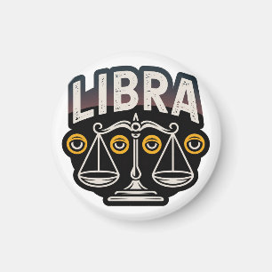Imã Emblema do Zodíaco de Libra Místico