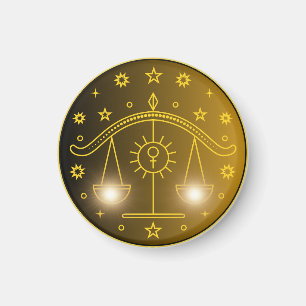 Imã Emblema do Zodíaco de Libra Símbolo Celestial Mi