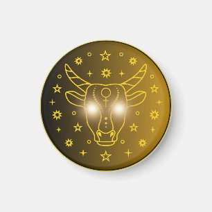 Imã Emblema do Zodíaco Touro Símbolo Celestial Minim