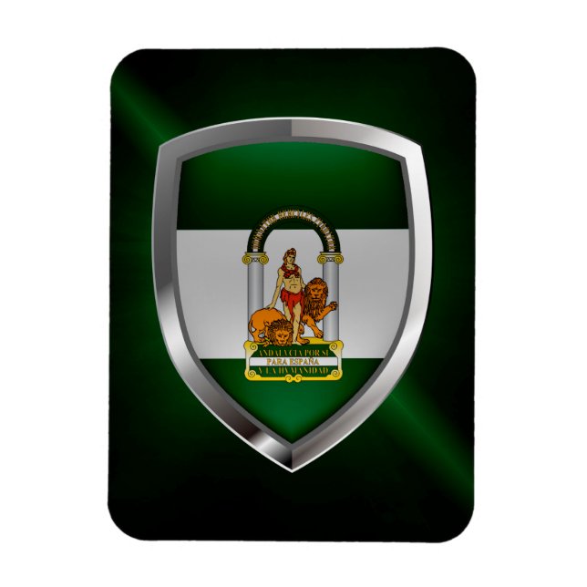 Ímã Emblema Metálico Andalucía (Vertical)