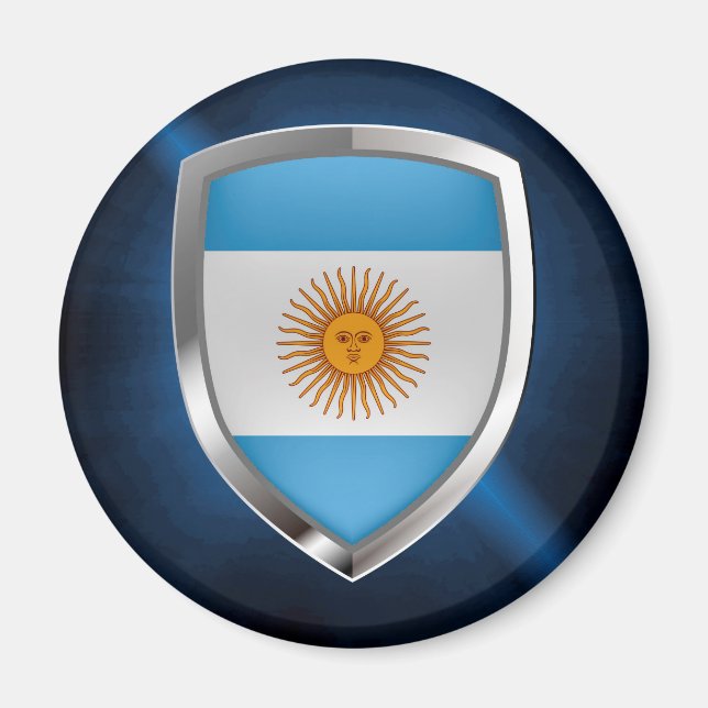 Imã Emblema Metálico Argentina (Frente)