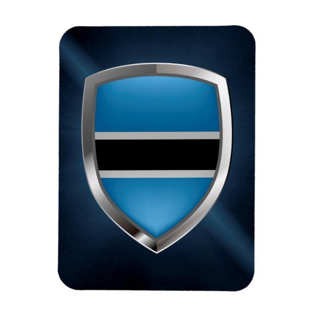 Ímã Emblema Metálico Botsuana (Vertical)