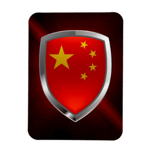 Ímã Emblema Metálico da China