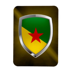 Ímã Emblema Metálico da Guiana Francesa