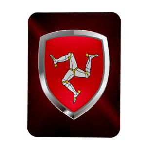 Ímã Emblema Metálico da Ilha de Man