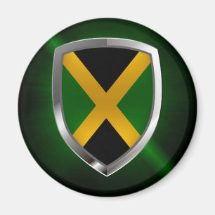 Imã Emblema Metálico da Jamaica