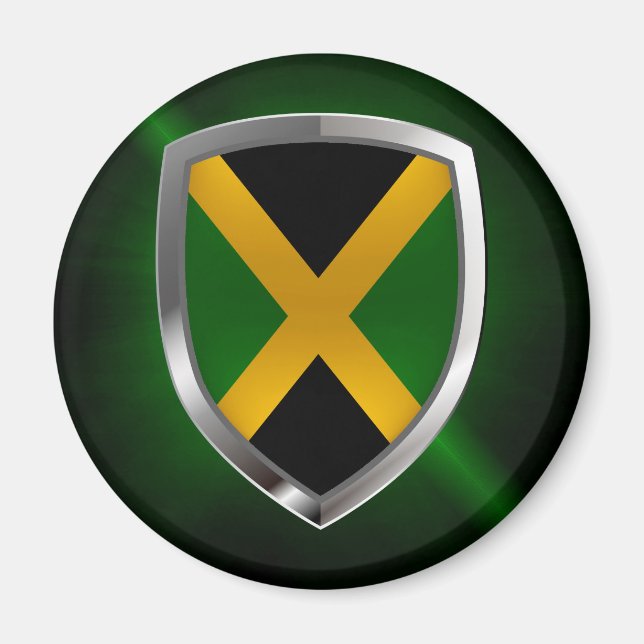 Imã Emblema Metálico da Jamaica (Frente)