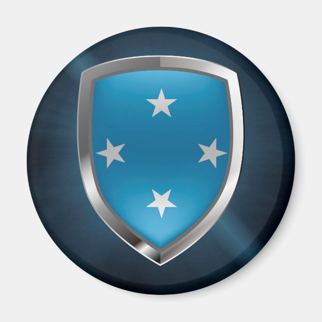 Imã Emblema Metálico da Micronésia (Frente)
