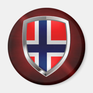 Imã Emblema Metálico da Noruega
