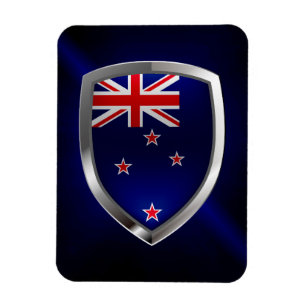 Ímã Emblema Metálico da Nova Zelândia