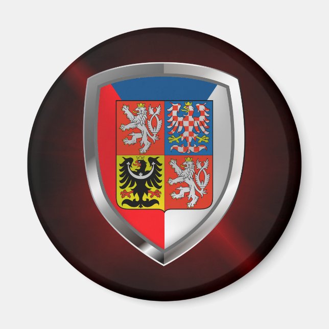 Imã Emblema Metálico da República Checa (Frente)