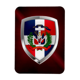 Ímã Emblema Metálico da República Dominicana
