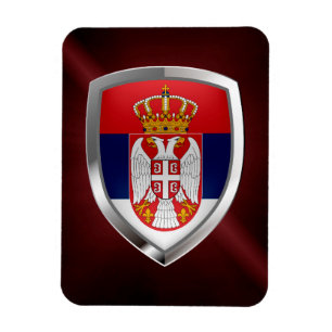 Ímã Emblema Metálico da Sérvia