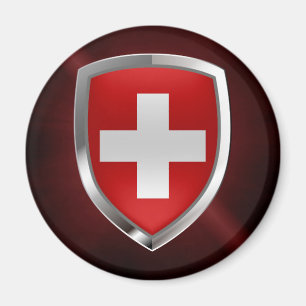 Imã Emblema metálico da suiça