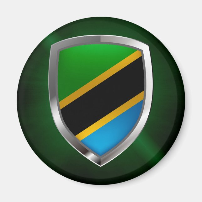 Imã Emblema Metálico da Tanzânia (Frente)