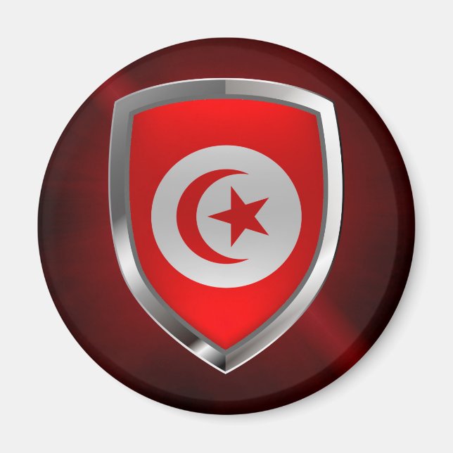 Imã Emblema Metálico da Tunísia (Frente)