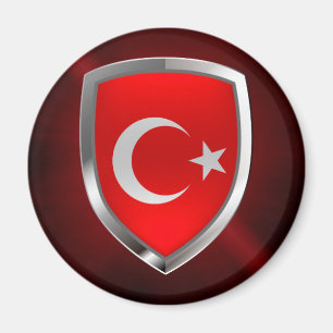 Imã Emblema Metálico da Turquia