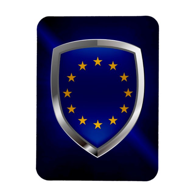Ímã Emblema Metálico da União Europeia (Vertical)