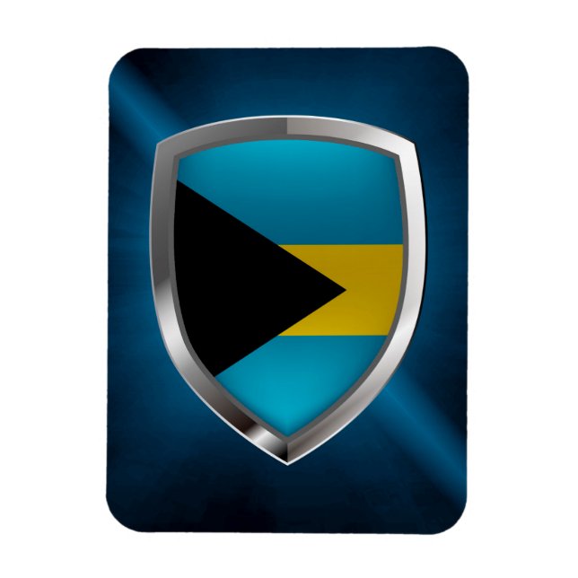 Ímã Emblema metálico das Bahamas (Vertical)