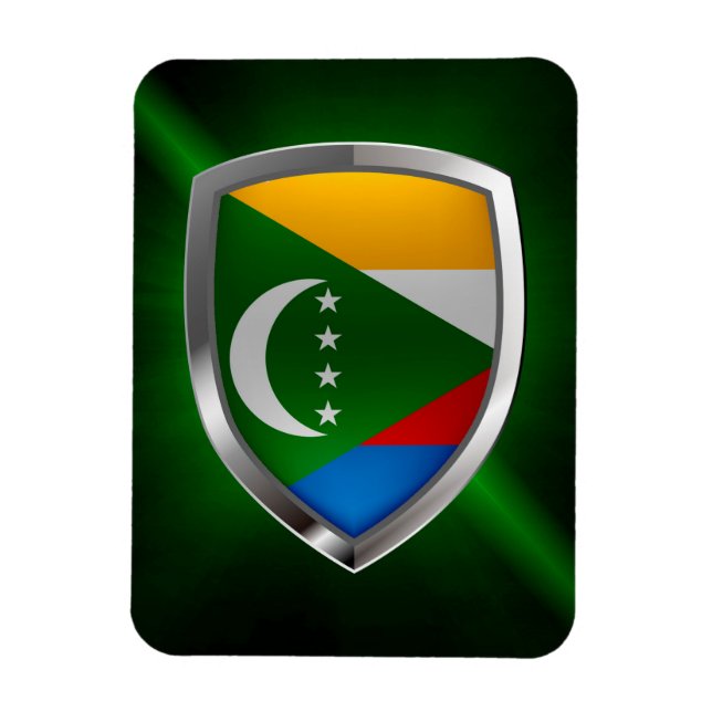 Ímã Emblema Metálico das Comores (Vertical)