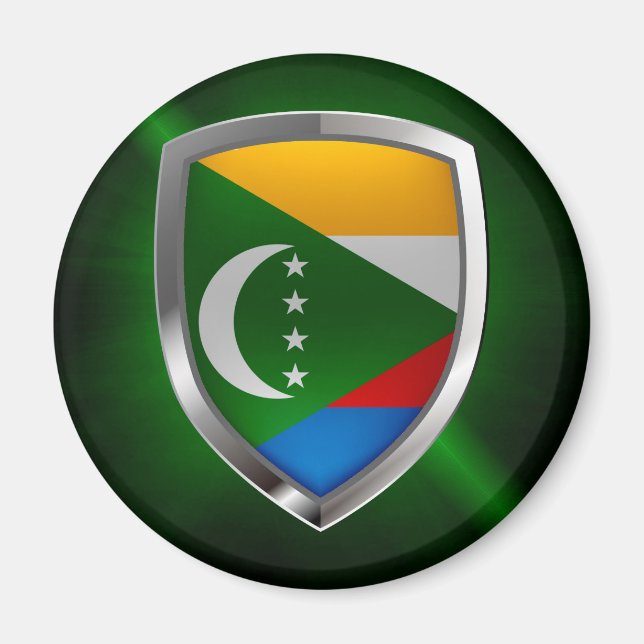 Imã Emblema Metálico das Comores (Frente)