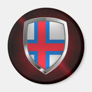 Imã Emblema Metálico das Ilhas Faroé