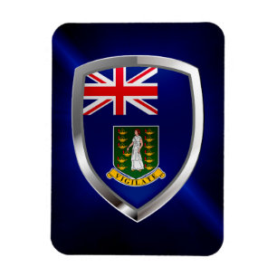Ímã Emblema Metálico das Ilhas Virgens Britânicas