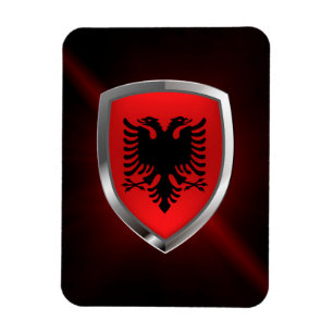 Ímã Emblema metálico de Albânia