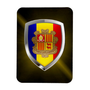 Ímã Emblema Metálico de Andorra