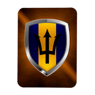 Ímã Emblema Metálico de Barbados