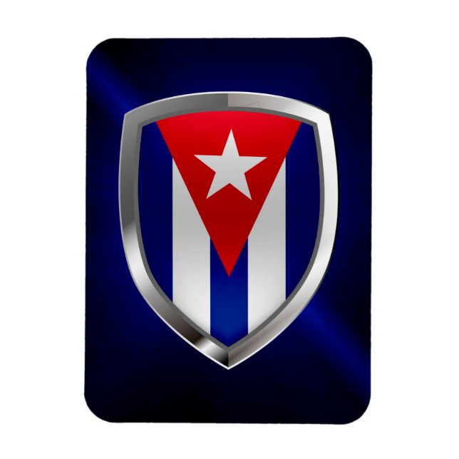 Ímã Emblema metálico de Cuba (Vertical)