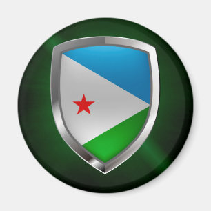 Imã Emblema Metálico de Djibuti