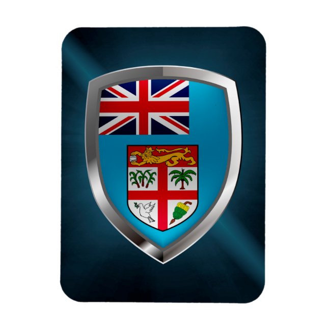 Ímã Emblema Metálico de Fiji (Vertical)