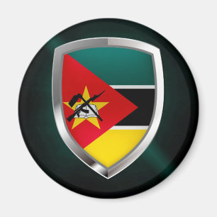 Imã Emblema Metálico de Moçambique