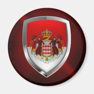 Imã Emblema Metálico de Mônaco