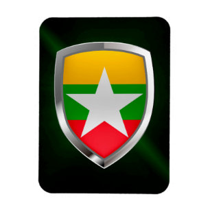 Ímã Emblema metálico de Myanmar