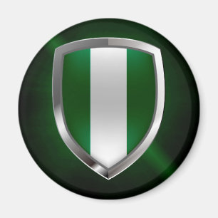 Imã Emblema metálico de Nigéria