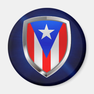 Imã Emblema metálico de Puerto Rico