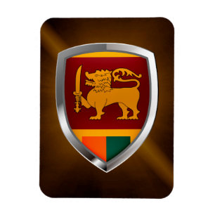 Ímã Emblema metálico de Sri Lanka