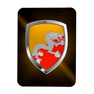 Ímã Emblema Metálico do Butão
