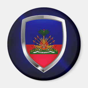 Imã Emblema Metálico do Haiti