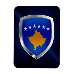 Ímã Emblema Metálico do Kosovo