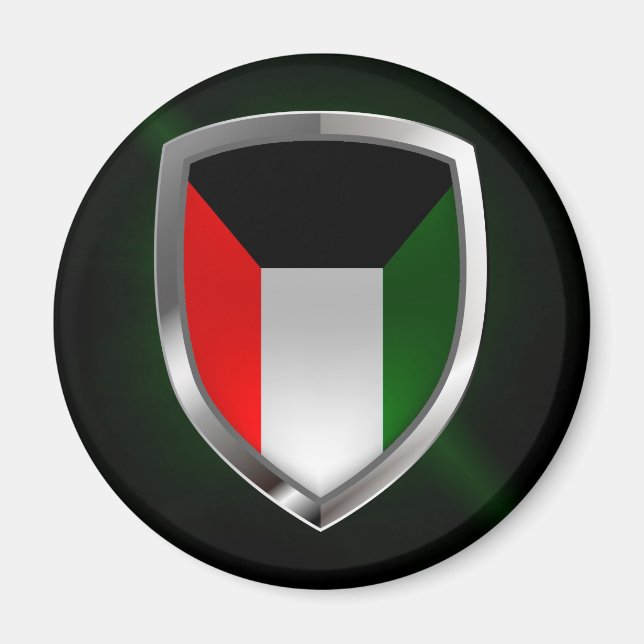 Imã Emblema Metálico do Kuwait (Frente)