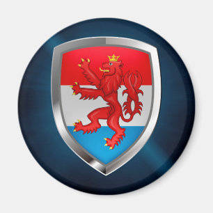 Imã Emblema Metálico do Luxemburgo