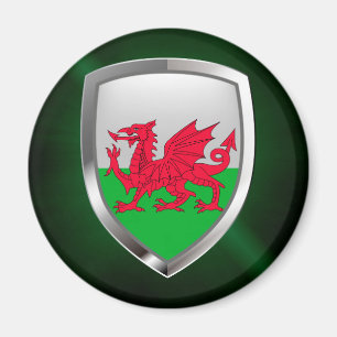 Imã Emblema Metálico do País de Gales