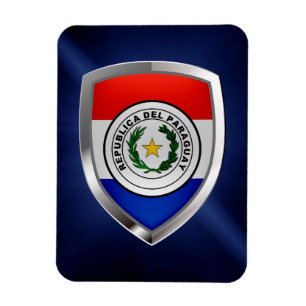 Ímã Emblema Metálico do Paraguai