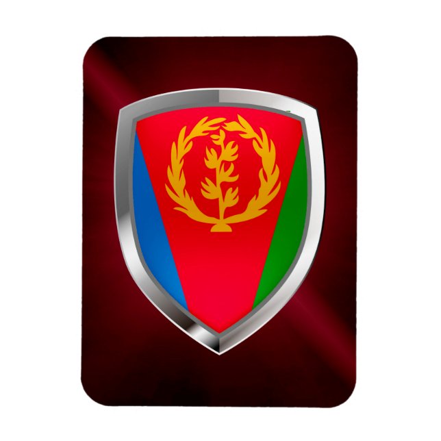 Ímã Emblema Metálico Eritreia (Vertical)