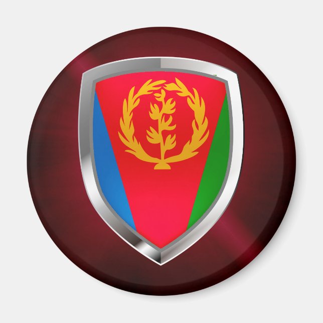 Imã Emblema Metálico Eritreia (Frente)