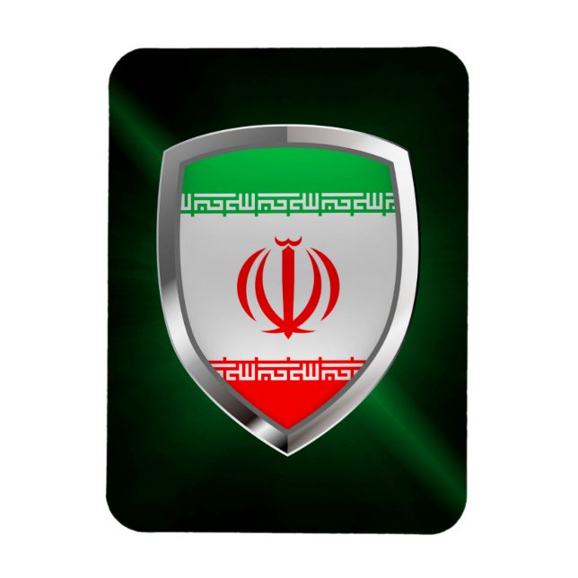 Ímã Emblema Metálico Iraniano (Vertical)